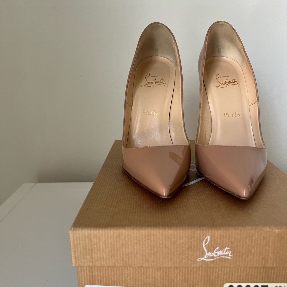 Christian Louboutin So Kate 120 patent Nude 38.5 - Picture 10 of 12